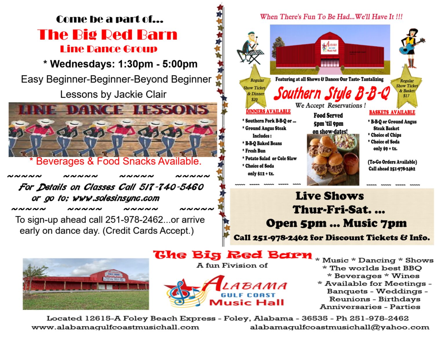 Alabama gulf coast music hall live musical entertainment and dance