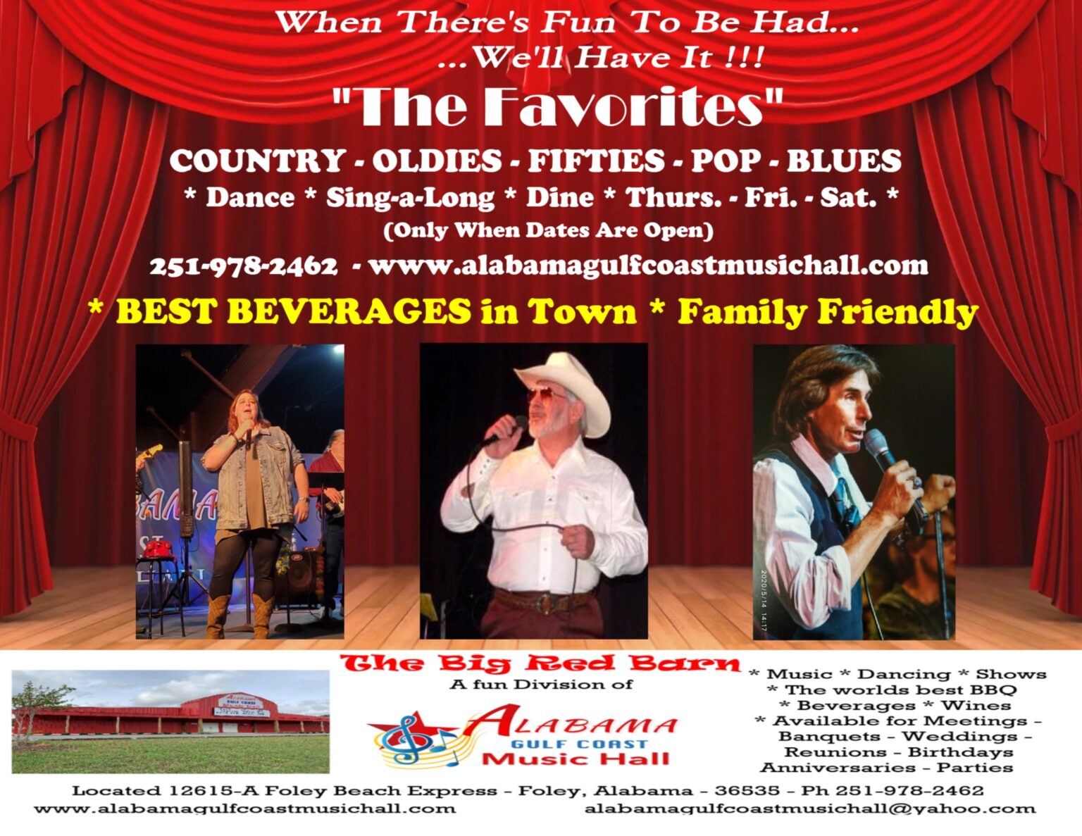 Alabama gulf coast music hall live musical entertainment and dance